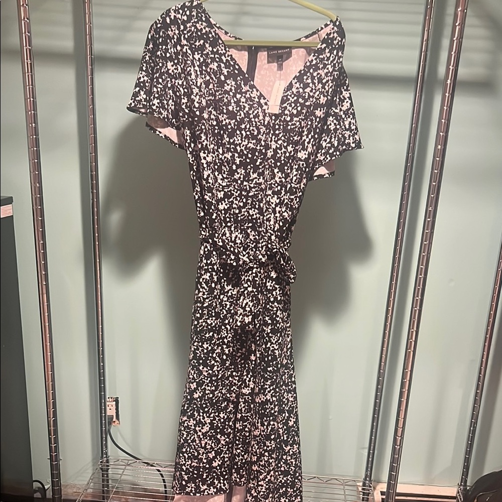Elegant Black and White Floral Dress